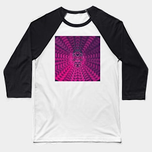 Electroluminated Skull Radiate - Magenta Baseball T-Shirt